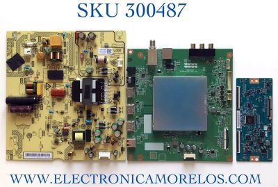 KIT DE TARJETAS PARA TV TOSHIBA MAIN 631V0G00350 / VTV-L55731 / FUENTE PK101W1700I / FSP117-4FS02 / T-CON 55.43T10.C03 / 55T32-C0F CTRL BD  / 5543T10C03 / PANEL K430WDRD-UF300AA / MODELO TF-43A810U21 